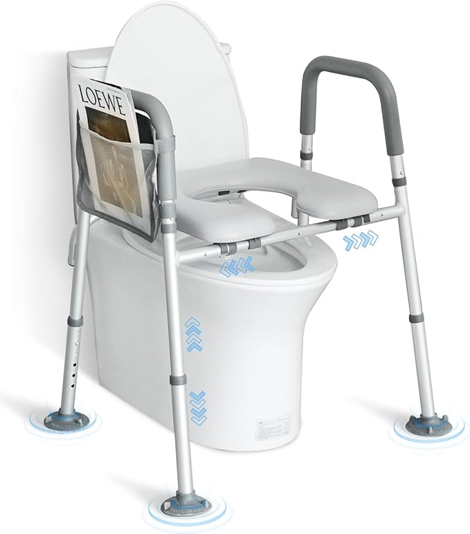 Raised Toilet Seat with Handles FSA Eligible,